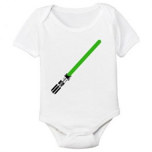 light saber organic onesie